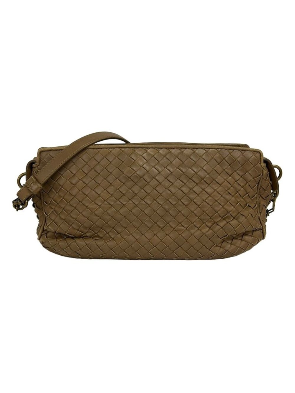 Bottega Veneta Shoulder Bag Intrecciato Light Brown Leather